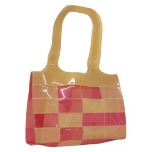 CHANEL Tote Bag Vinyl Beige CC Auth 133066